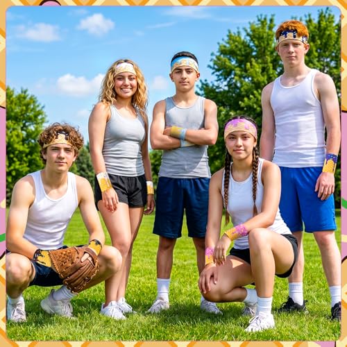 Ice Cream Sports Headbands & Wristbands - Multicolor 6 Pack