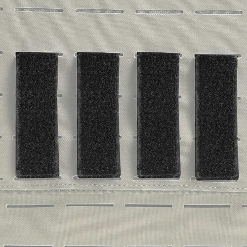 Molle Hook and Loop Panel Straps - 3" x 1" - Black (4 Pack)