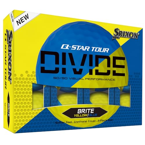 Q-Star Tour Divide Golf Balls - Blue/Yellow