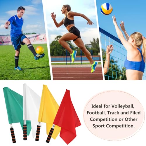 High Visibility Referee Flag Set with Stainless Steel Poles - 17.7"x14.2"