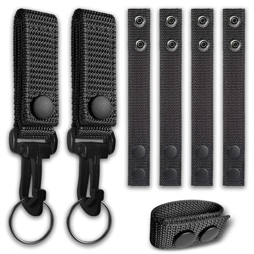 Heavy Duty Nylon Tactical Belt Keepers - 6 Clips for Law Enforcement