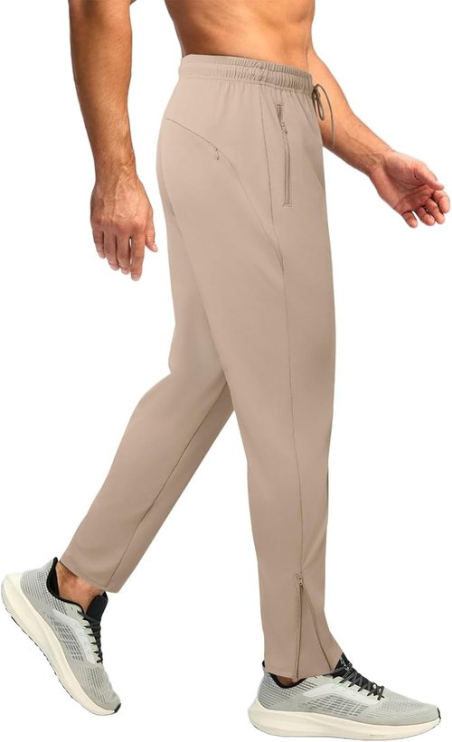Auxo Men’s Jogger Pants - Ergonomic Athletic Track & Training Pants with Ankle Zippers