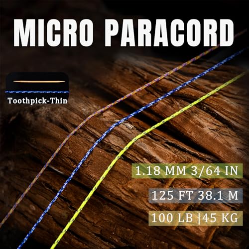 1.18mm Micro Paracord - 125 ft Lightweight Crafting Rope - White