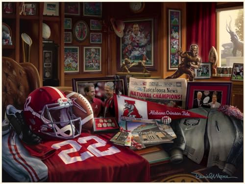 Alabama Football Legacy Framed Print with Bronze Coin - 16" x 16"
