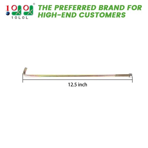 10L0L Golf Cart Zinc Plated Battery Hold Down Rod 12.5" J-Bolt &Nut for Yamaha G29 Drive Electric Models Replace OEM# JW2-H2133-00-00 (2 Packs)