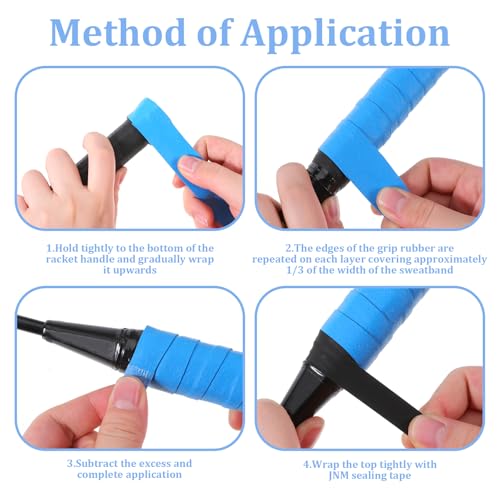 10 Pack Tennis Grip Tape - Precut Anti-Slip Racket Overgrips