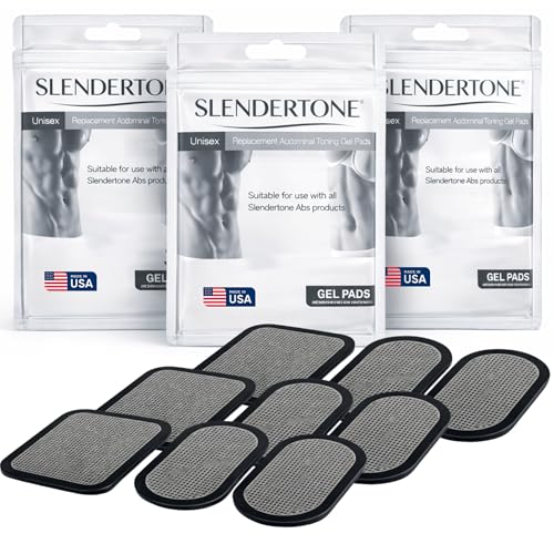 Slendertone Abs Gel Replacement Pads - 3 Sets of 3 for Abdominal Toning Belts