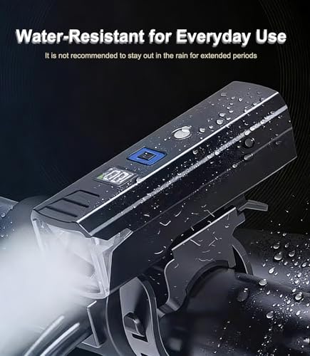 Rechargeable Bike Headlight with Auto On/Off, 5 Lighting Modes & USB-C Charging