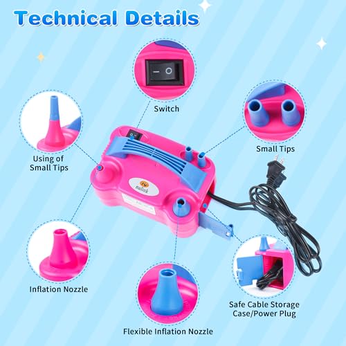 Electric Balloon Pump - Portable Dual Nozzle Inflator for Parties
