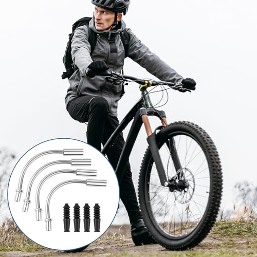 Bike V-Brake Noodle Cable Guide Set with Rubber Boots, 8-Piece Kit