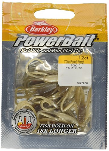 PowerBait Power Nymph Toad Fishing Bait - 1 Inch, 12 Count