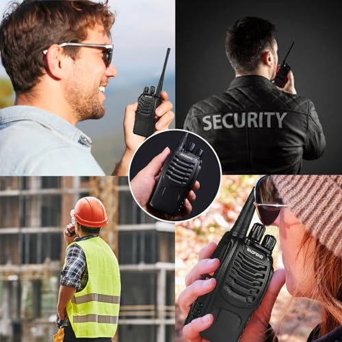 BAOFENG BF-888S Long Range Walkie Talkies 3 Pack with Earpieces for Adults