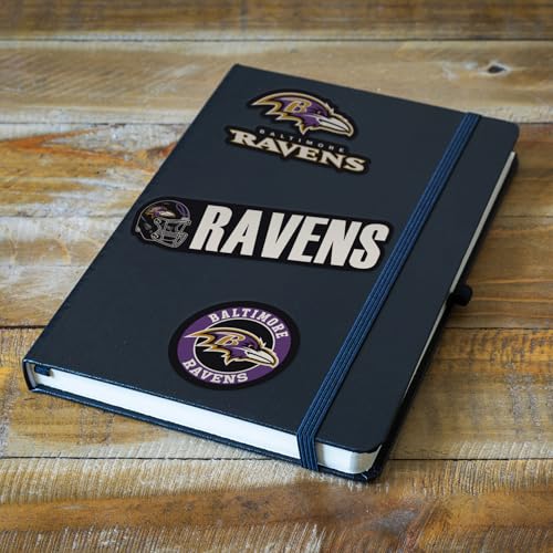 Baltimore Ravens Vinyl Decals - 3 Pack Weather-Resistant Stickers