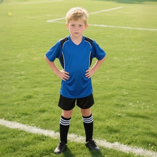 Kids Athletic Knee High Socks - Boys/Girls - 4-7 Years - Rose/Black