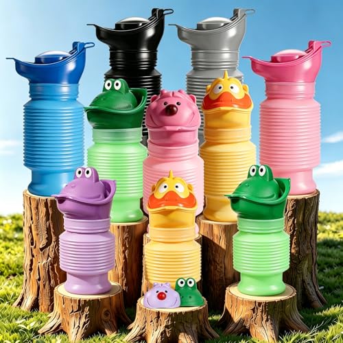 750ml Portable Emergency Urinal - Blue Shrinkable Toilet for Travel
