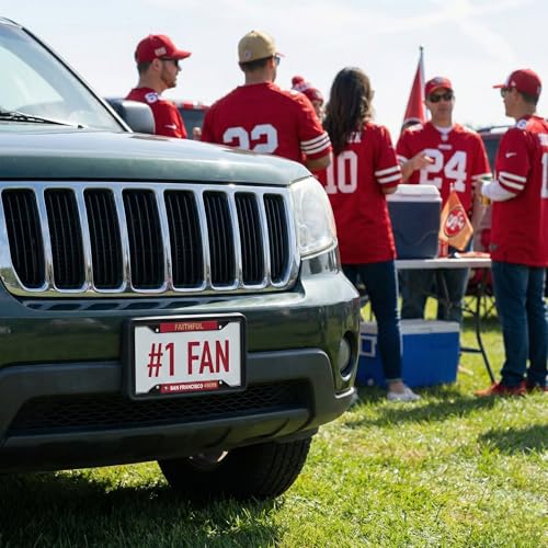San Francisco 49ers License Plate Frame - Black Metal Design