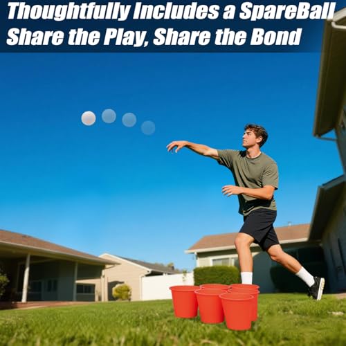Bucket Toss Replacement Balls 3 Pack - Pong Balls for Outdoor Yard Game