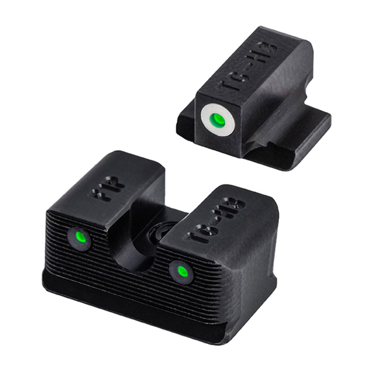 TRUGLO Tritium Pro Handgun Night Sights with Daylight White Dots, Night Tritium Dots & White Focus Lock Front Ring | Durable Compact Night Sights, Compatible with FN FNX45 Handguns