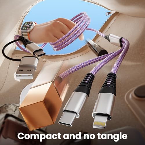 3-in-2 Multi Charging Cable for iPhone & iWatch - 5FT