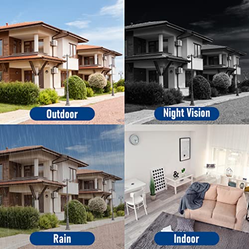 R-Tech 2MP TVI Turret Dome Camera with Matrix IR Night Vision, 4-inch Security Analog Camera, IP 67 Outdoor Weatherproof, Full Metal Housing, 4-in-1 AHD/CVBS/CVI/TVI - 2.8mm Fixed Lens