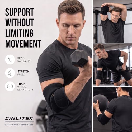 Adjustable Elbow Brace - Pain Relief for Tennis & Golfer’s Elbow - Black