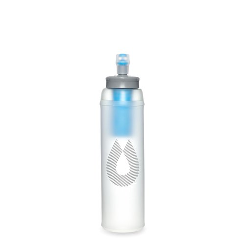 HydraPak UltraFlask+ 500ml - Filtered, Compressible Soft Flask Water Bottle for Hydration Vests and Running Packs with Integrated Water Filter (500ml / 17oz)