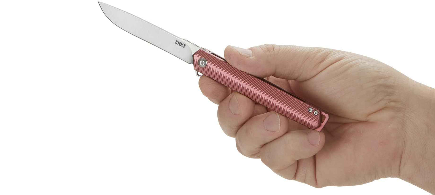 CRKT Stylus Everyday Carry EDC Pocket Folding Knife with Liner Lock: 12C27 Plain Edge Blade, Aluminum Handle, Pocket Clip, K820BXP