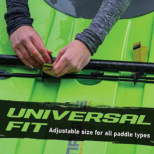 Kayak Paddle Clips Green 4-Pack | SUP Holder with 360° Swivel