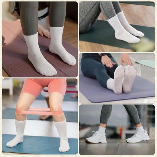 Non-Slip Yoga Socks for Women - Pilates Grip Socks - White
