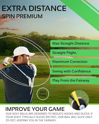 Polara Self-Correcting Golf Balls - 1 Box of 12 Ultimate Straight White