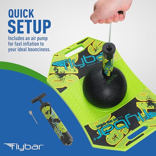 Pogo Ball for Kids - Balance Trick Board with Anti-Slip Deck - Green Mean