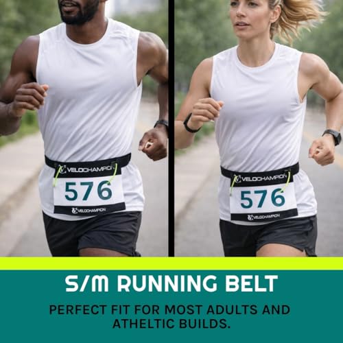 Triathlon Race Number Running Belt - Medium, Adjustable & Lightweight