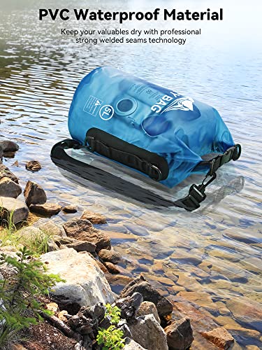 Waterproof Dry Bag Backpack with Phone Case - 5L to 40L Sizes