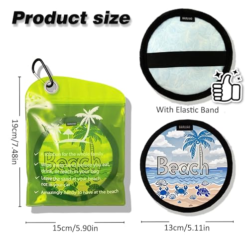 Beach Sand Remover Bag with Elastic Band - Blue