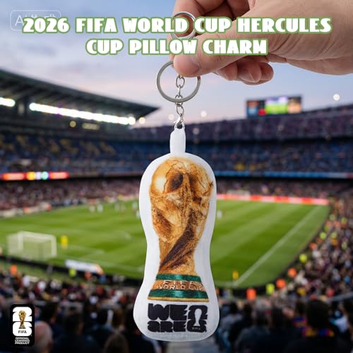 FIFA 2026 World Cup Trophy Plush Backpack Charm - 4.7 Inch Soccer Pendant