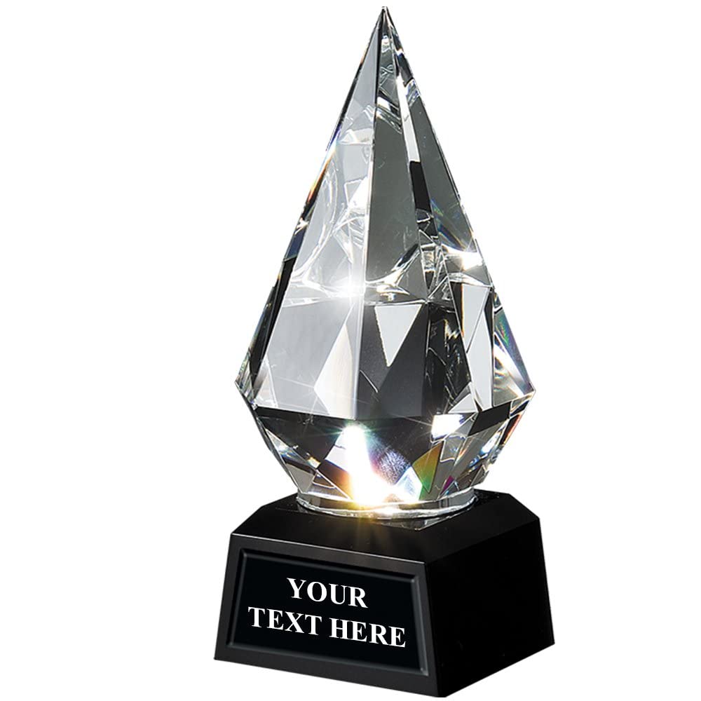 Diamond Shaped Crystal Award - Custom Corporate Glass Awards Prime