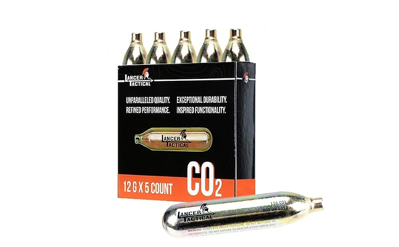 12g CO2 Cartridges - 5 Pack for Air Guns, BB Guns & Paintball