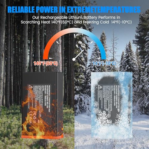 Power Mag Battery Pack for Moultrie Edge 2Pcs (2 Batteries + 2 USB-C Cables)