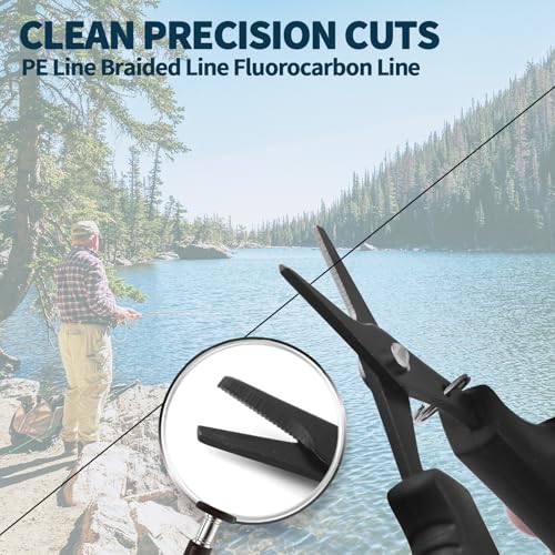 Fishing Scissors with Retractable Buckles - 2 PCS Stainless Steel Cutter