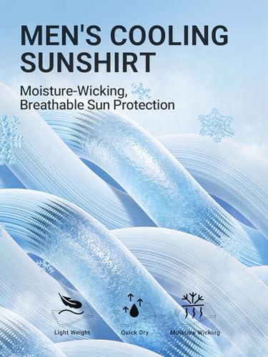 Arcweg Men's Big & Tall Navy Blue UPF 50+ Sun Protection Rash Guard T-Shirt XL-6XL