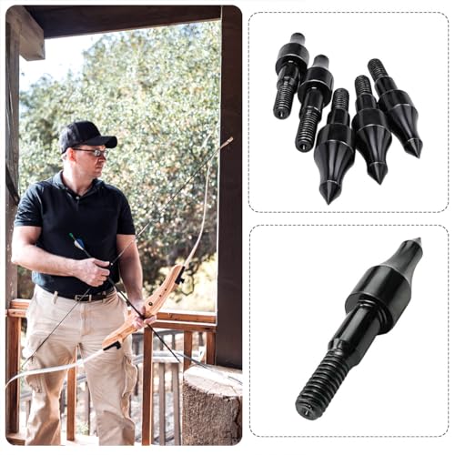 100 Grain Archery Field Points - Screw-In Bullet Tips, 12 Pack