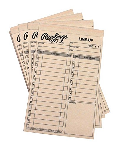 System-17 Baseball & Softball Lineup Card Refill Pack, 12-Pack