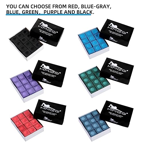Low-Dust Pool Cue Chalk - 12-Pack Billiard Chalk - Purple
