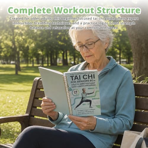 Tai Chi Book for Beginners - 28 Day Morning Plan, Green