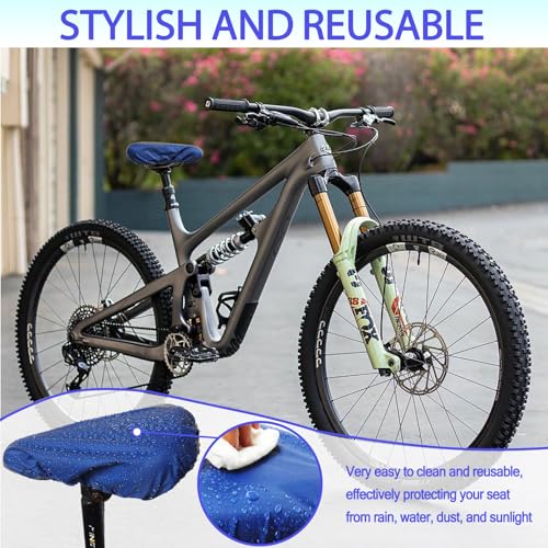 Waterproof Bicycle Seat Covers - Dustproof & UV-Resistant, Blue (2pcs)