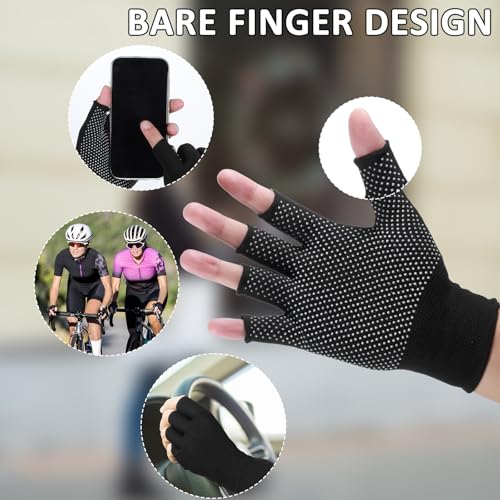 Breathable Fingerless Work Gloves - Anti-Slip Lightweight Half-Finger Gear