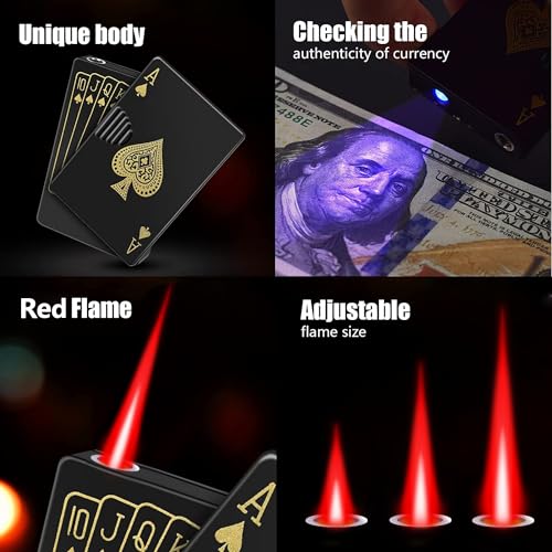 Jet Red Flame Torch Lighter - Windproof, Refillable, Durable Design