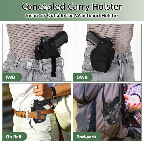Concealed Carry Gun Holster for Right & Left Hand, 9mm Pistol