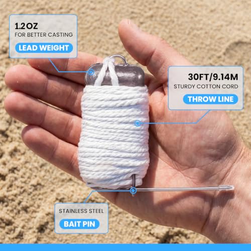A1FISHER Crab Throw Line Kit 30FT with Lead Weights - Ctl007-KT