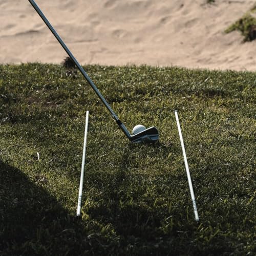 Golf Alignment Sticks - 45" Fiberglass Training Aid Set of 2 - White